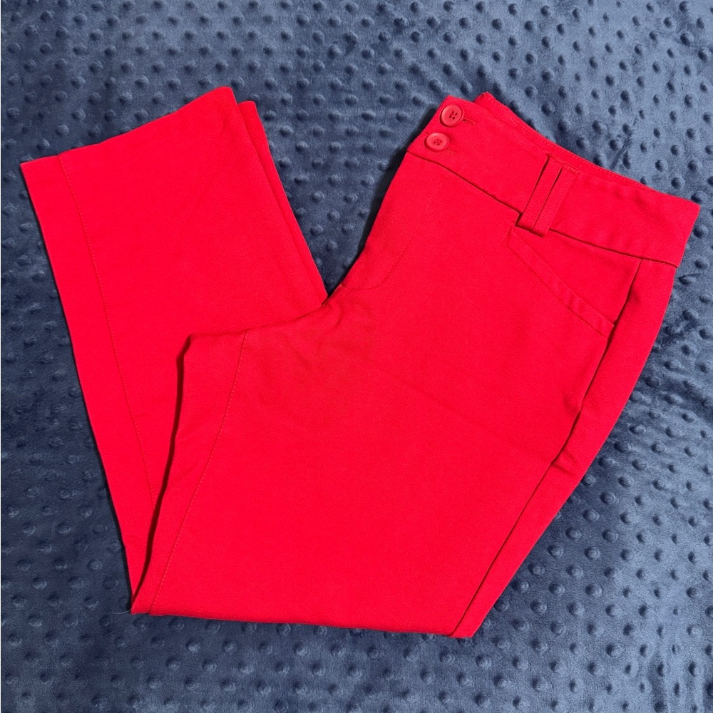 Torrid Studio Trouser Straight Pants Red Size 16S Career Stretch